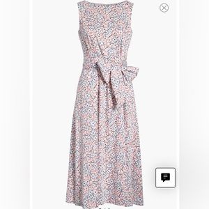 Anne Klein, L, Floral Stretch Cotton Midi Dress